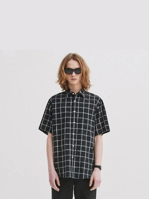 HALF WINDOW CHECK SHIRTS GS [BLACK](GSVS40)