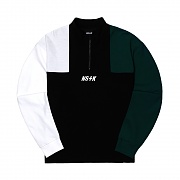 [NSTK] APACHE ZIPUP NECK LONG SLEEVE (BLK-GREEN)