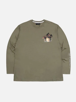 THE DRINK TAKES YOU L/S T-SHIRT - OLIVE GREEN