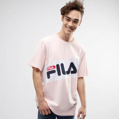 FILA DIAGONAL TEE-PNK/WHT/NVY/RED