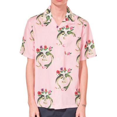 SKULL PATTERN SHIRT-PINK