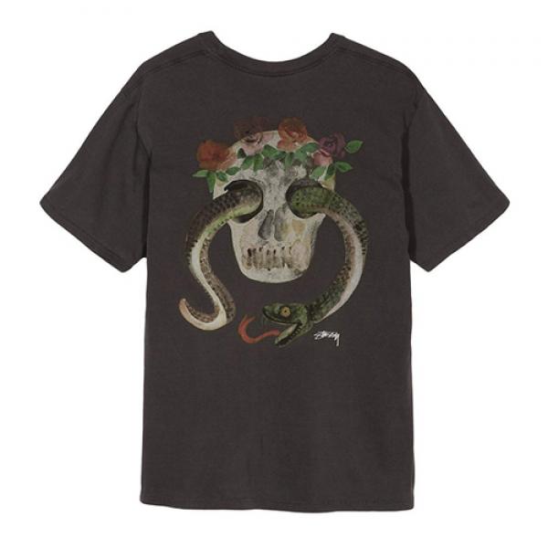 CALAVERA PIG. DYED PKT TEE-BLK