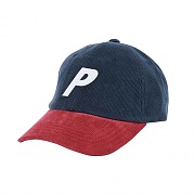 CORDUROY P 6-PANEL-NAVY/RED