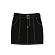 SQUARE BELT STICH DENIM SKIRTS-BLACK