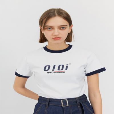 SIGNATURE CROP T-SHIRTS-WHITE