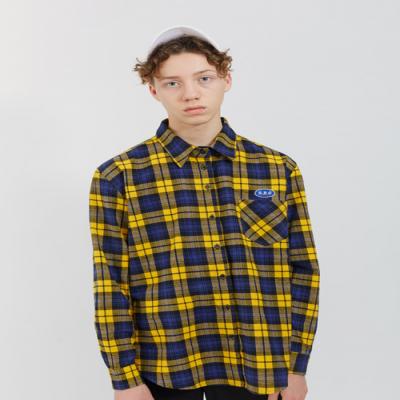 O!Oi FLIPPERS CHECK SHIRTS-YELLOW