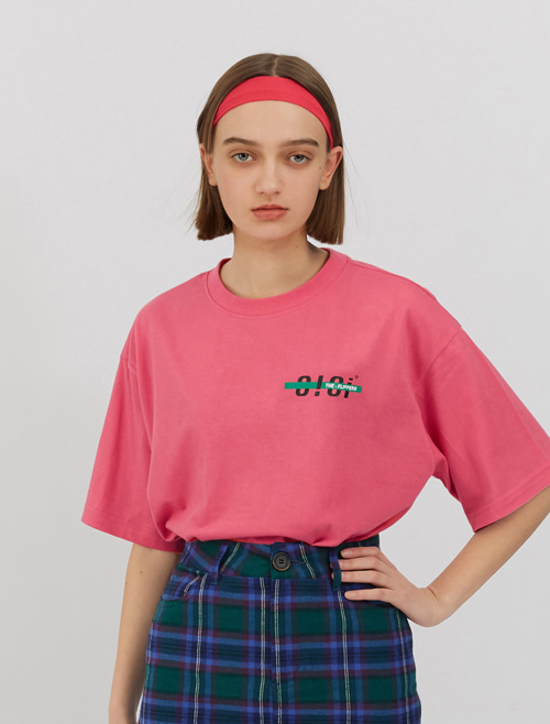 1990 BACK LOGO T-SHIRTS-PINK