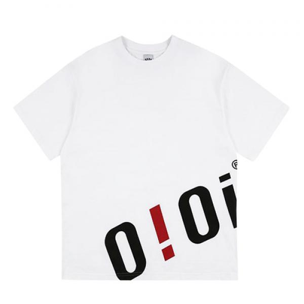 O!Oi BIG LOGO T-SHIRTS-WHITE