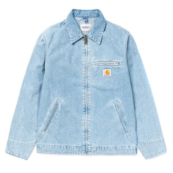 (I024846)DETROIT JACKET-BLUE STONE BLEACHED