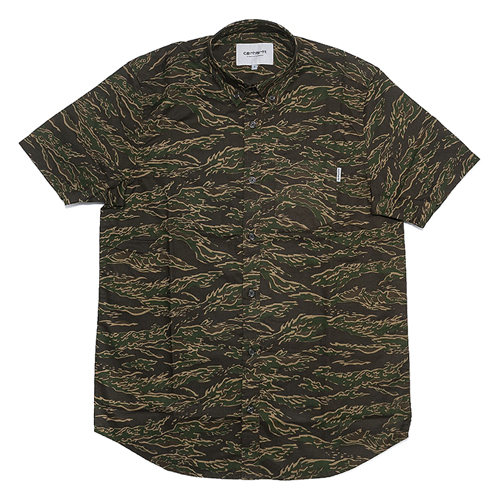 (I022594)S/S CAMO TIGER SHIRT-CAMO TIGER, LAUREL