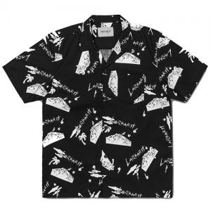 (I024148)S/S ANDERSON SOLID SHIRT-ANDERSON SOLID PRINT, BLK/WHT