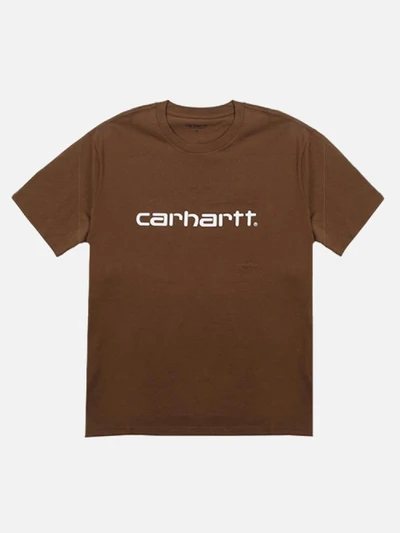 (I023803) SCRIPT T-SHIRT-HAMILTON BROWN