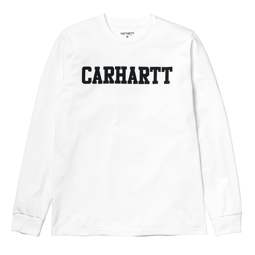 (I024805)L/S COLLEGE T-SHIRT-WHT