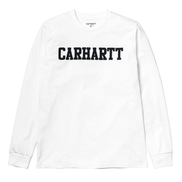 (I024805)L/S COLLEGE T-SHIRT-WHT