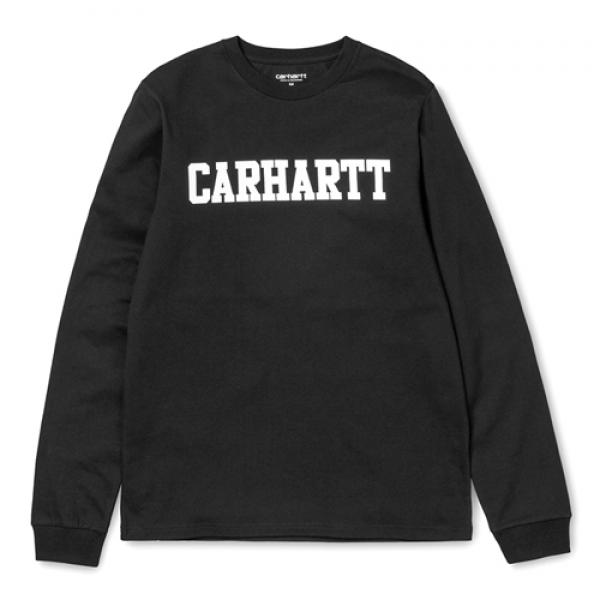 (I024805)L/S COLLEGE T-SHIRT-BLK