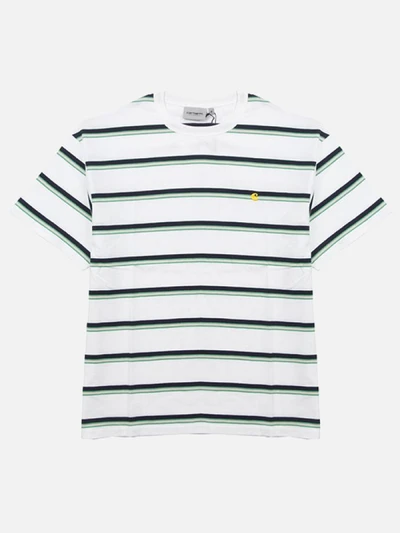 (I024815)S/S HILL T-SHIRT-HILL STRIPE, WHT/NAVY