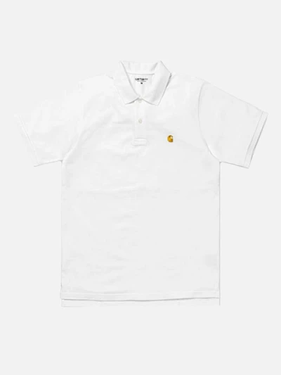 (I024886)S/S CHASE POLO-WHT/GOLD