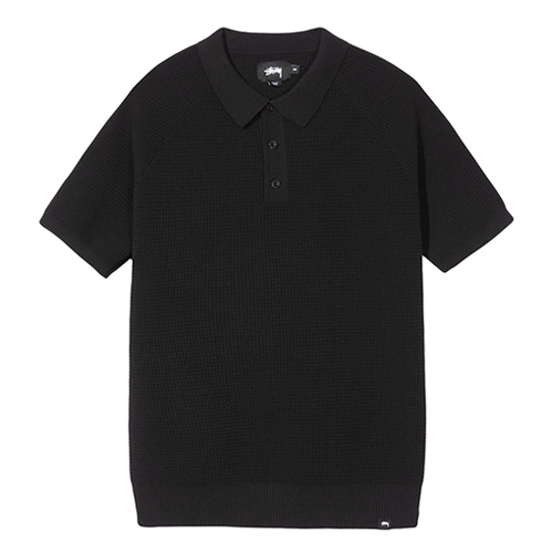 KINGSTON S/SL POLO SWEATER-BLK