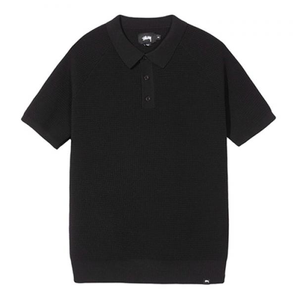 KINGSTON S/SL POLO SWEATER-BLK