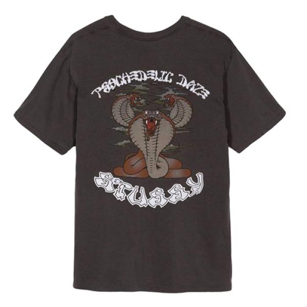 COBRA DAZE PIG. DYED TEE-BLK