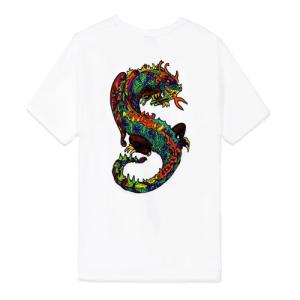 NEON DRAGON TEE-WHT