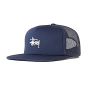 PUFF PRINT STOCK TRUCKER CAP-NAVY