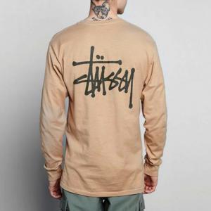 BASIC STUSSY LS TEE-LIGHT BROWN