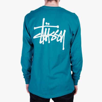BASIC STUSSY LS TEE-D TEAL