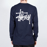 BASIC STUSSY LS TEE-NAVY