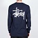 BASIC STUSSY LS TEE-NAVY