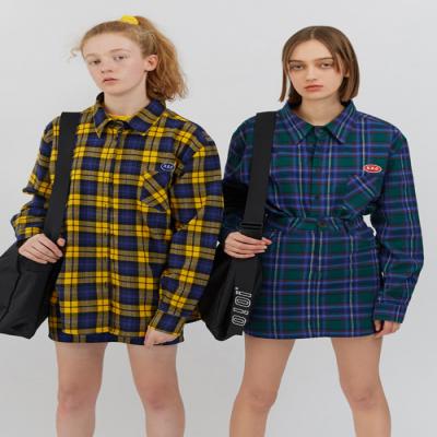 O!Oi FLIPPERS CHECK SHIRTS-GREEN