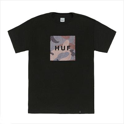 RIPSTOP CAMO BOX LOGO TEE-BLACK