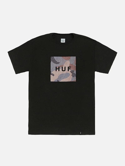 RIPSTOP CAMO BOX LOGO TEE-BLACK