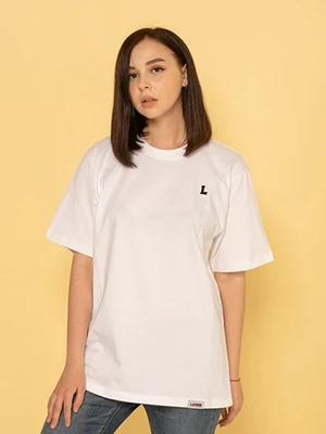 BASIC L LOGO S/S TEE-WHITE
