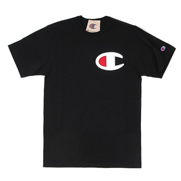 (GT19) 자수 C 헤리티지 반팔티 (Y06820) BLACK