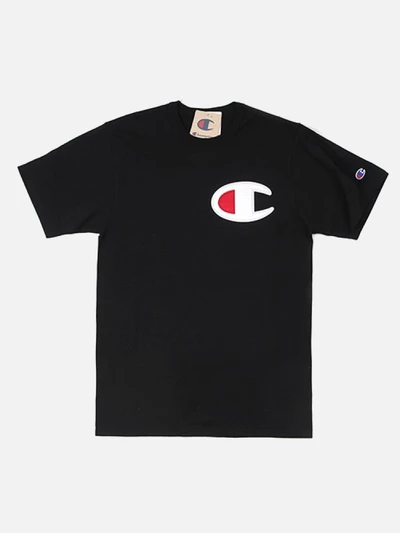 (GT19) 자수 C 헤리티지 반팔티 (Y06820) BLACK