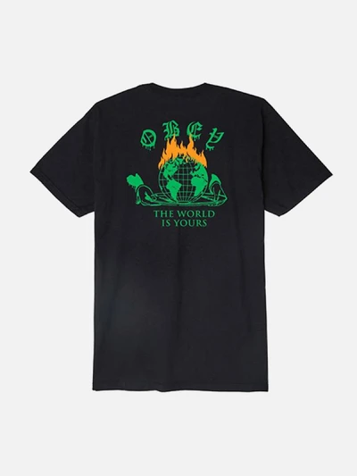 (163081736) THE WORLD IS YOURS TEE-BLK
