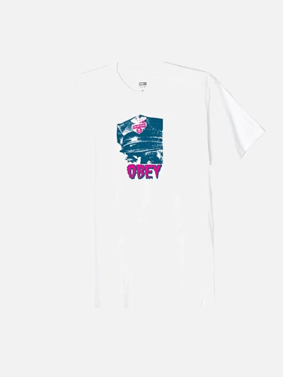 (163081737) OBEY FEAR DIV. TEE-WHT