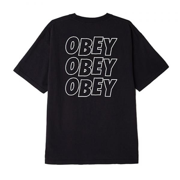 (166911489) OBEY JUMBLE LO-FI BOX TEE-BLK