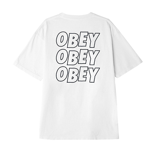 (166911489) OBEY JUMBLE LO-FI BOX TEE-WHT
