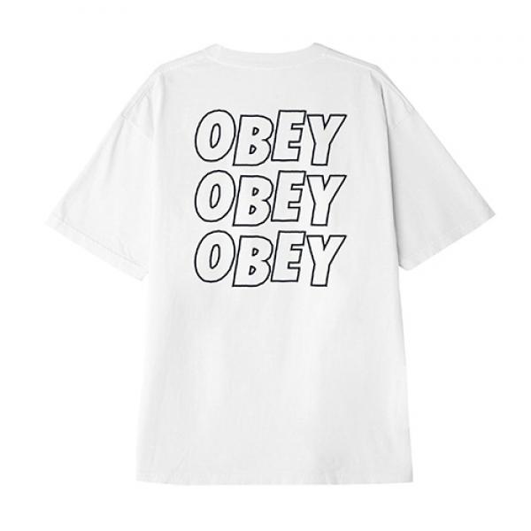 (166911489) OBEY JUMBLE LO-FI BOX TEE-WHT