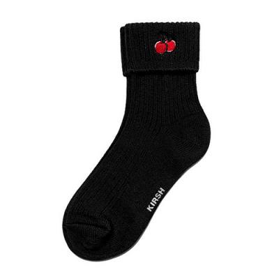 CHERRY CUFF SOCKS HS [BLACK]