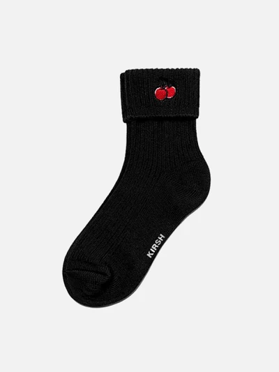 CHERRY CUFF SOCKS HS [BLACK]