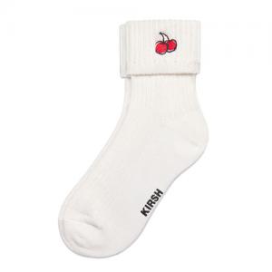 CHERRY CUFF SOCKS HS [WHITE]