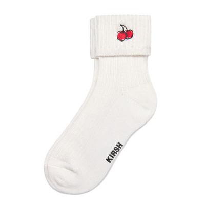 CHERRY CUFF SOCKS HS [WHITE]