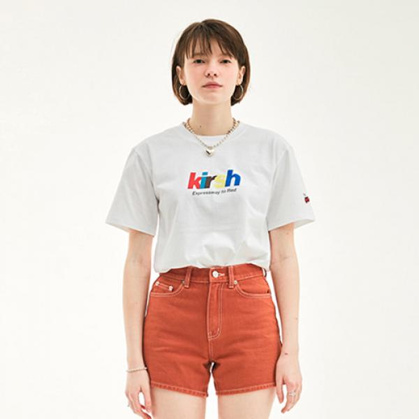RAINBOW LOGO T-SHIRT HS [WHITE]