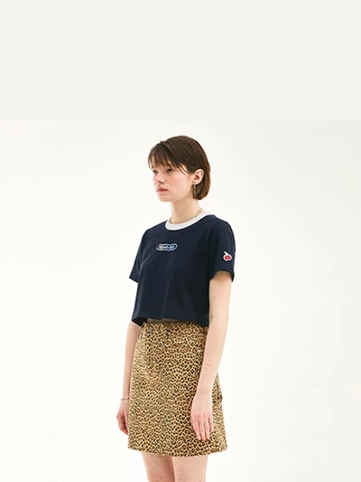 KIRSH GIRL CROPPED T-SHIRT HS [NAVY]