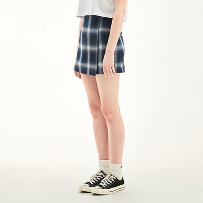 WLAP CHECK SKIRT HS [NAVY]