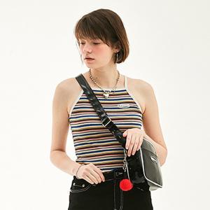 CIRCLE LOGO HALTER NECK HS [RAINBOW]