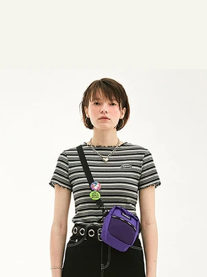 MERROW EDGE STRIPE T-SHIRT HS [BLACK]
